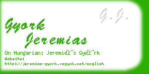 gyork jeremias business card